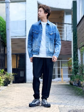 「5351 POUR LES HOMMES（ゴーサンゴーイチプールオム）のアイテム（トップス）」を使った、OMI2さん（メンズ・180cm）の夏コーディネート