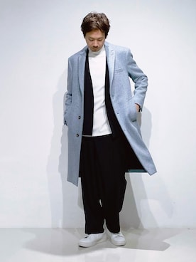 「アイテム（ノーカラージャケット）」を使った、OMI2さん（メンズ・180cm）の夏コーディネート