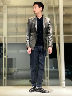 「5351 POUR LES HOMMES（ゴーサンゴーイチプールオム）のアイテム」を使った、OMI2さん（メンズ・180cm）の秋コーディネート