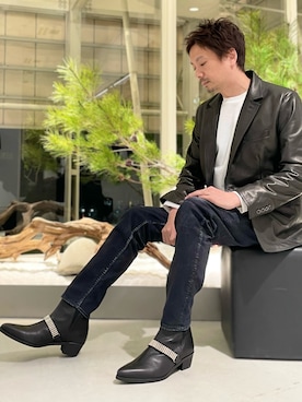 「5351 POUR LES HOMMES（ゴーサンゴーイチプールオム）のアイテム」を使った、OMI2さん（メンズ・180cm）の秋コーディネート