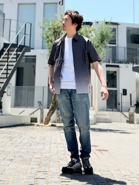 「5351 POUR LES HOMMES（ゴーサンゴーイチプールオム）のアイテム」を使った、OMI2さん（メンズ・180cm）の春コーディネート