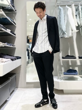 「アイテム（テーラードジャケット）」を使った、OMI2さん（メンズ・180cm）の夏コーディネート