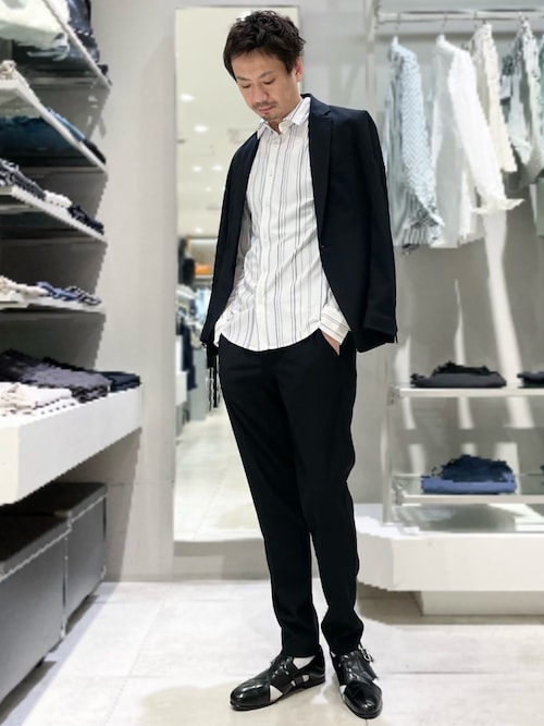 5351 POUR LES HOMMES スラックス 「セットアップ対応」ポリエステル