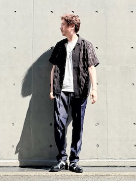 「5351 POUR LES HOMMES（ゴーサンゴーイチプールオム）のアイテム」を使った、OMI2さん（メンズ・180cm）の春コーディネート