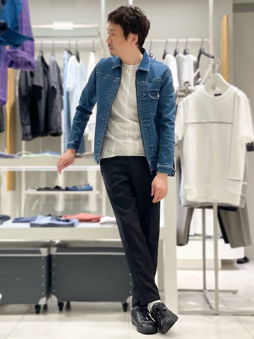 新品未使用　5351 POUR LES HOMMES ストレッチストライプシャツ 2025年最新】5351 POUR LES HOMMES 柄：ストライプ ドレスシャツ