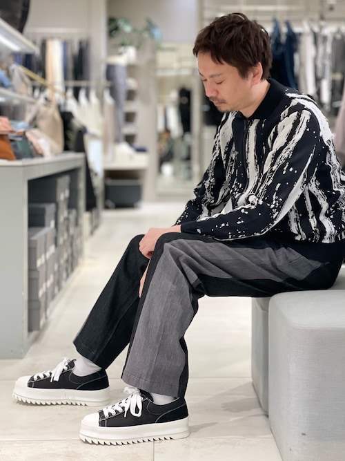 5351プール・オム（5351POUR LES HOMMES）/【セットアップ対応】コンビネーション ワイド デニム パンツ セール】【セットアップ対応】コンビネーション ワイド デニム パンツ