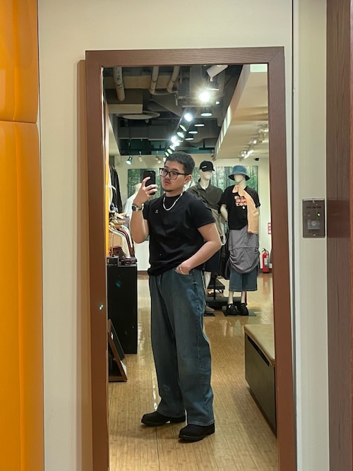 メンズ 半袖 ウーブン バッジ Tシャツ