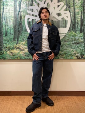 「アイテム（デニムジャケット）」を使った、Timberland 伊勢丹新宿PC4さん（メンズ・170cm）の夏コーディネート