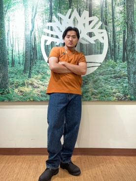 「アイテム（デニムパンツ）」を使った、Timberland 伊勢丹新宿PC4さん（メンズ・170cm）の夏コーディネート
