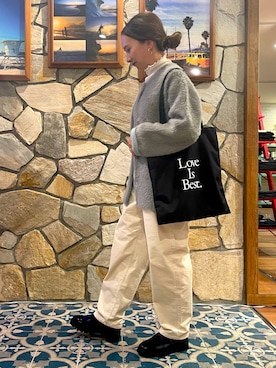 「URBAN RESEARCH Sonny Label（アーバンリサーチサニーレーベル）のアイテム（トートバッグ）」を使った、CHIHIROさん（レディース・155cm）の秋コーディネート