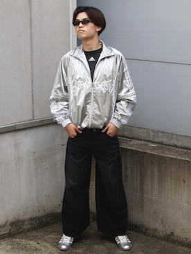 「アイテム（ジャージ）」を使った、SWさん（メンズ・185cm）の秋コーディネート