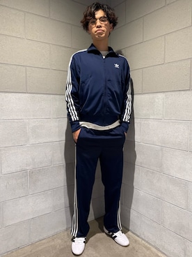 「アイテム（ジャージ）」を使った、SWさん（メンズ・185cm）の秋コーディネート