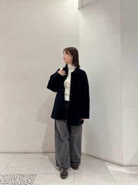 「アイテム（ステンカラーコート）」を使った、suzukoさん（レディース・161cm）の秋コーディネート