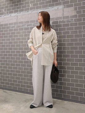 「URBAN RESEARCH（アーバンリサーチ）のnew basic　QUIET STRIPE SHIRTS（シャツ/ブラウス、その他）」を使った、Suzukoさん（レディース・161cm）の秋コーディネート