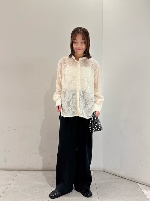 カットジャガードバンドカラーシャツ（シャツ/ブラウス）｜URBAN