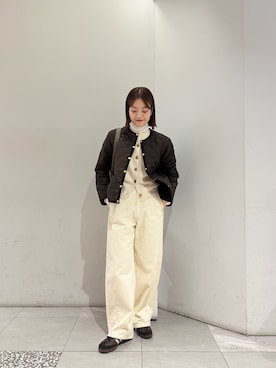 「アイテム（ダウンジャケット/コート）」を使った、suzukoさん（レディース・161cm）の秋コーディネート