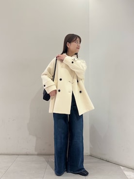 「アイテム（ピーコート）」を使った、suzukoさん（レディース・161cm）の秋コーディネート