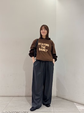 「アイテム（パーカー）」を使った、suzukoさん（レディース・161cm）の秋コーディネート