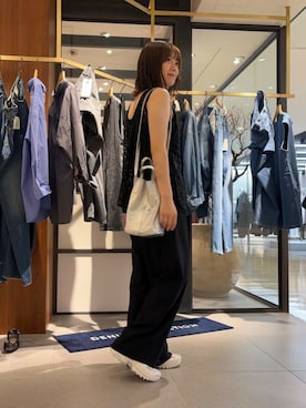 「URBAN RESEARCH（アーバンリサーチ）の2wayコードレースベスト（ベスト）」を使った、suzukoさん（レディース・161cm）の夏コーディネート