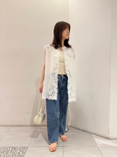 セール】カットワークレース刺繍ジレ（ベスト）｜URBAN RESEARCH