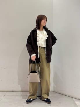 「アイテム（カバーオール）」を使った、suzuko87さん（レディース・161cm）の秋コーディネート