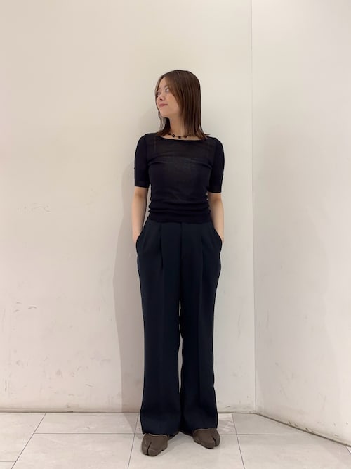 【新品未使用タグ付】iinesダークグレー リバーシブルパンツ ダブルクロスキュプラストレートパンツ（その他パンツ）｜URBAN