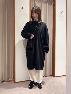 「冬の差し色コーデ」｜「アイテム（ワンピース/ドレス）」を使った、suzukoさん（レディース・161cm）の冬コーディネート