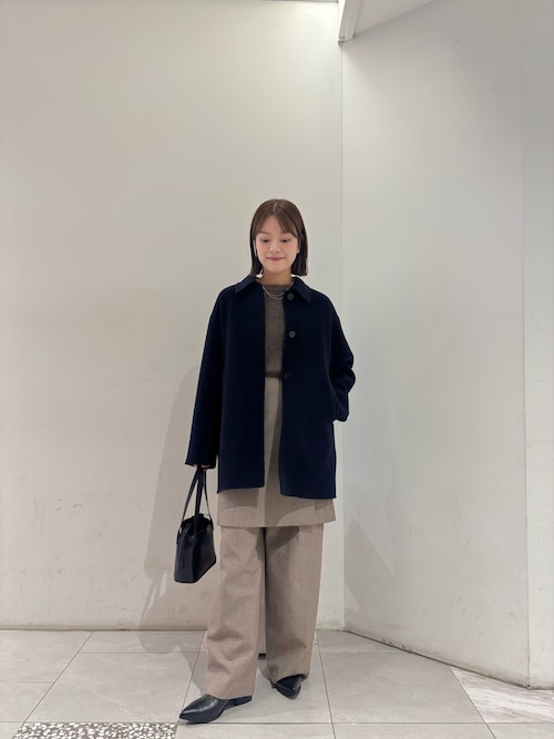セール】new basic CASHMERE SILK MOULINE CREW-NECK KNIT（ニット