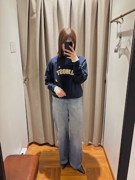 「アイテム（スウェット）」を使った、suzukoさん（レディース・161cm）の秋コーディネート
