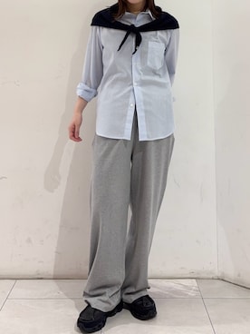 「URBAN RESEARCH（アーバンリサーチ）のTeya　BORROWED SHIRTS（シャツ/ブラウス、その他）」を使った、suzukoさん（レディース・161cm）の夏コーディネート