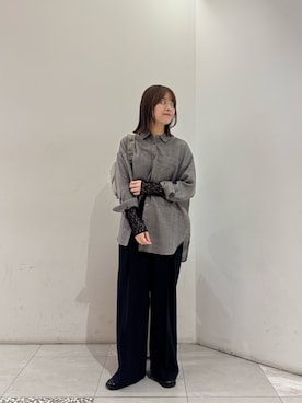 「アイテム（ローファー）」を使った、suzukoさん（レディース・161cm）の秋コーディネート