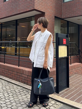 「アイテム（トートバッグ）」を使った、yokyok0103さん（レディース・172cm）の夏コーディネート