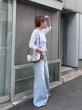 「パイソン柄」｜yokyok0103さん（レディース・172cm）の夏コーディネート