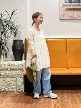 「URBAN RESEARCH DOORS（アーバンリサーチドアーズ）のアイテム（キャミソール）」を使った、藤田　瀬名さん（レディース・157cm）の夏コーディネート