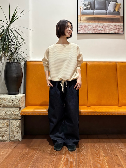 セール】裏起毛タックデニムパンツ｜冬服/暖かい/防寒/お出かけ