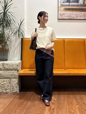 「アイテム（財布/小物）」を使った、藤田　瀬名さん（レディース・156cm）の秋コーディネート