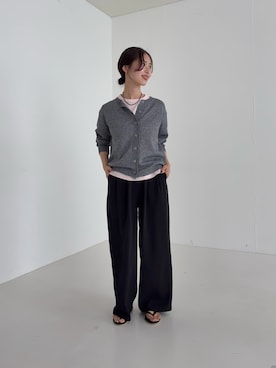 「URBAN RESEARCH DOORS（アーバンリサーチドアーズ）の『UR TECH ひやサラクール』バックポイントタックプルオーバー（Tシャツ/カットソー、ピンク系）」を使った、藤田　瀬名さん（レディース・156cm）の夏コーディネート
