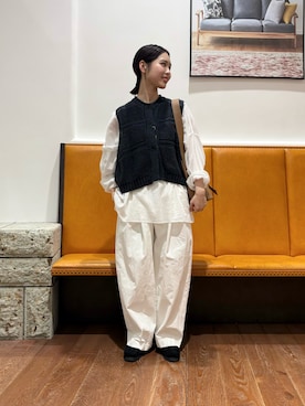 「かぐれ（カグレ）のアイテム」を使った、藤田　瀬名さん（レディース・157cm）の冬コーディネート