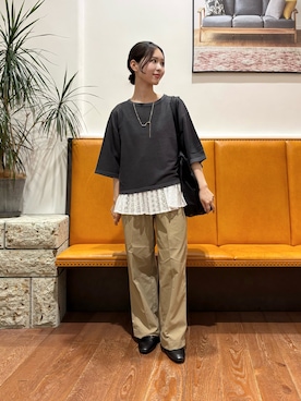 「URBAN RESEARCH DOORS(アーバンリサーチドアーズ)のアイテム(ネックレス)」を使った、藤田 瀬名さん(レディース・156cm)の秋コーディネート
