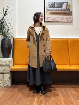 「アイテム（ワンピース/ドレス）」を使った、藤田　瀬名さん（レディース・157cm）の冬コーディネート