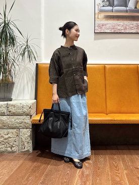 「URBAN RESEARCH DOORS（アーバンリサーチドアーズ）のメッシュサンダル（サンダル、ブラック系）」を使った、藤田　瀬名さん（レディース・157cm）の春コーディネート