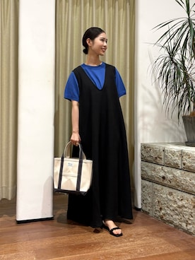 「FORK&SPOON（フォークアンドスプーン）のアイテム」を使った、藤田　瀬名さん（レディース・156cm）の夏コーディネート