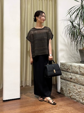 「PLAKTON（プラクトン）のアイテム」を使った、藤田　瀬名さん（レディース・156cm）の夏コーディネート