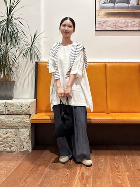 「かぐれ（カグレ）のアイテム」を使った、藤田　瀬名さん（レディース・156cm）の夏コーディネート