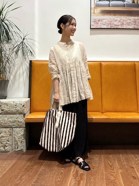 「RODE SKO（ロデスコ）のアイテム」を使った、藤田　瀬名さん（レディース・157cm）の夏コーディネート