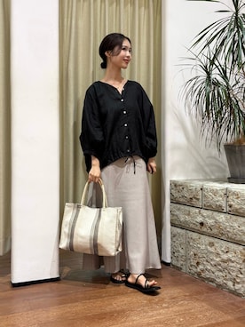 「RODE SKO（ロデスコ）のアイテム」を使った、藤田　瀬名さん（レディース・156cm）の夏コーディネート