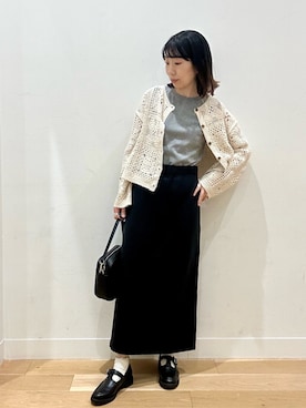 「スカートコーデ」｜「アイテム（ローファー）」を使った、kcoさん（レディース・158cm）の秋コーディネート