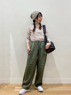 「アイテム（ニットキャップ/ビーニー）」を使った、kcoさん（レディース・158cm）の夏コーディネート