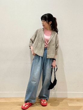 「PETIT BATEAU（プチバトー）のアイテム」を使った、kco_doorsさん（レディース・158cm）の夏コーディネート