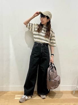 「アイテム（バックパック/リュック）」を使った、kcoさん（レディース・158cm）の夏コーディネート